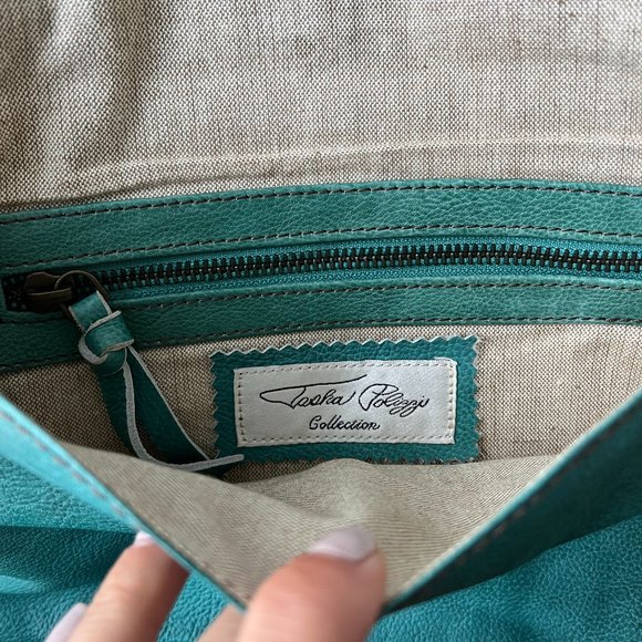 Tasha Polizzi Teal Fringe Clutch - Picture 3 of 7